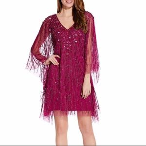 Adrianna Papell Sequin Beaded Caftan Dress